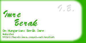 imre berak business card